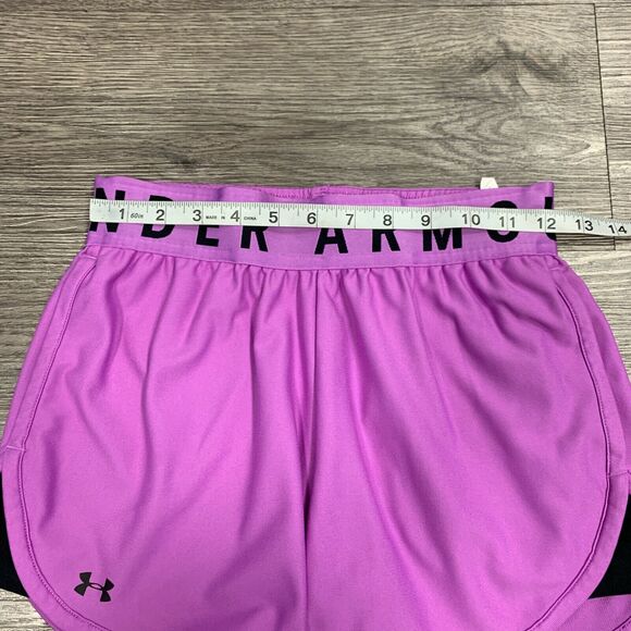 Under Armour Shorts Womens XS Extra Small Purple UA Play Up HeatGear Athletic - Picture 4 of 10
